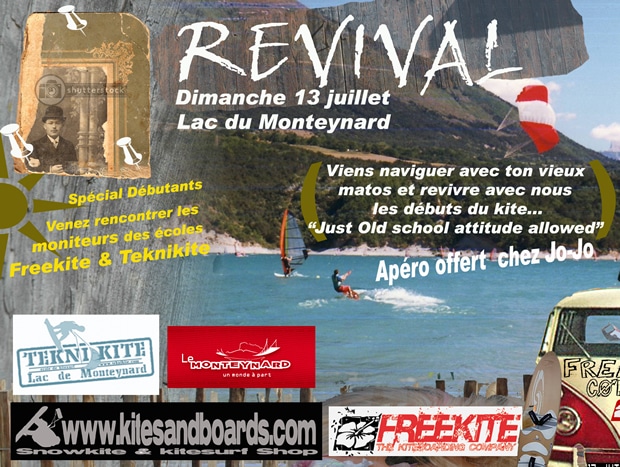 affiche Revival : festival kitesurf au lac de Monteynard