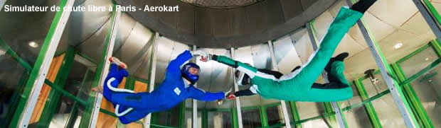 Simulateur de chute libre à Paris chez Aerokart