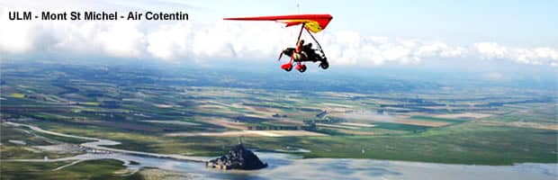 Vol en ULM au dessus du Mont St Michel avec ULM Air Cotentin