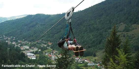 Fantasticable Haute Savoie : descente en tyrolienne à 100km/h