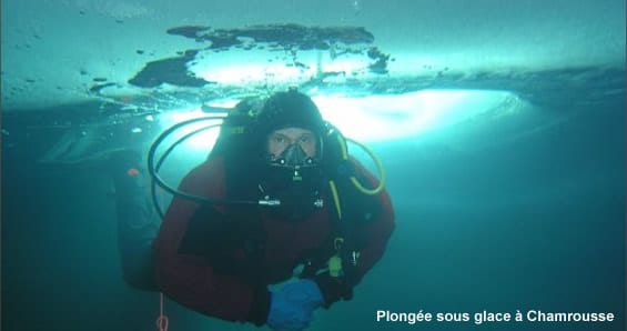 Plongée sous glace à Chamrousse