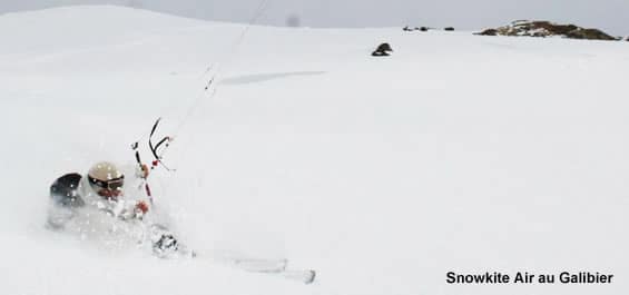 Ecole et stage snowkite au Col du Lautaret avec Snowkite Air
