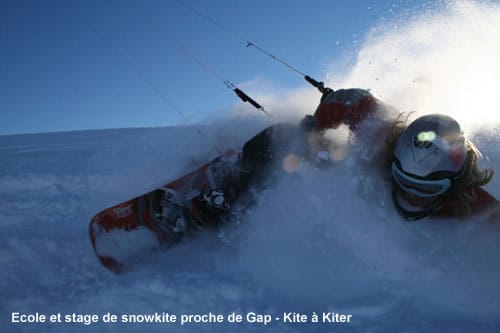 Ecole et stage snowkite proche de Gap – Kite a Kiter