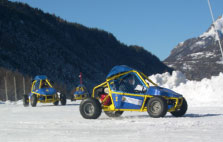 Pilotage sur glace, kart cross avec Ice Racing à Orcières 1850