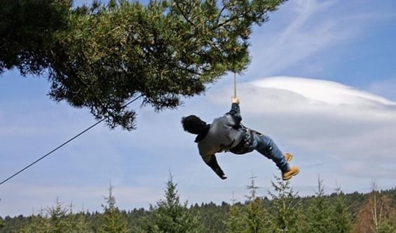 Acrobois : parcours aventure dans les arbres dans le Massif du Pilat