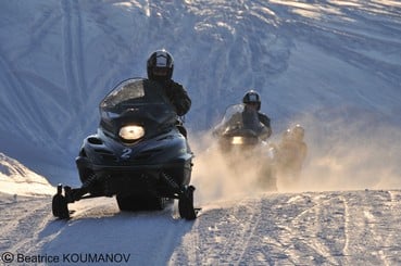 Randonnée motoneige à La Plagne