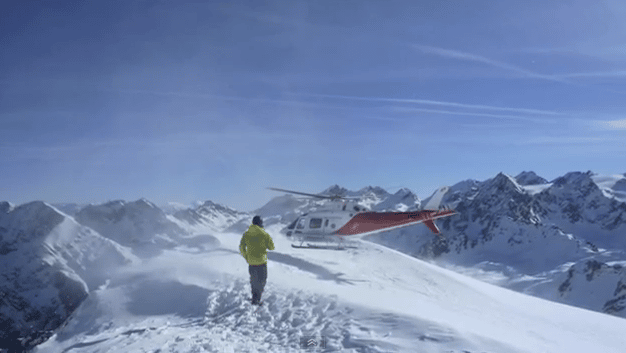 Heliski : dépose en hélicoptère ski et snowboard hors piste