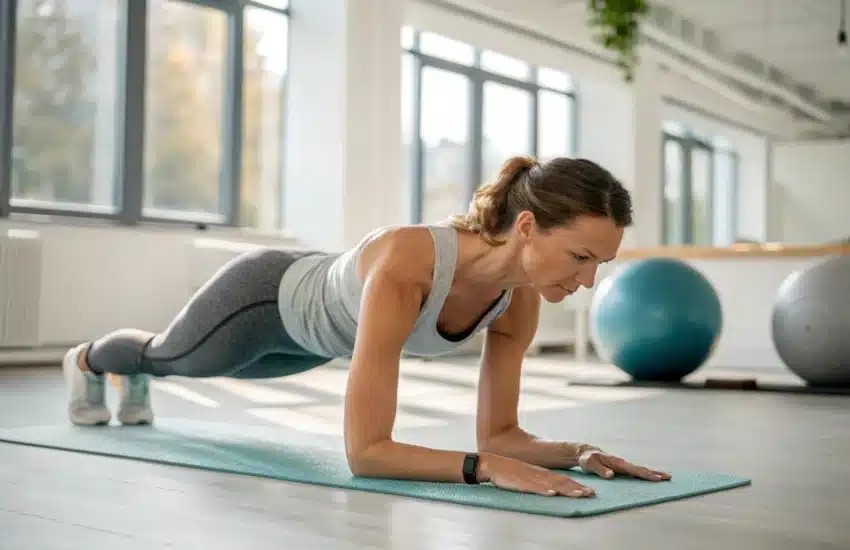 femme qui fait des excercices pour muscler son perinée