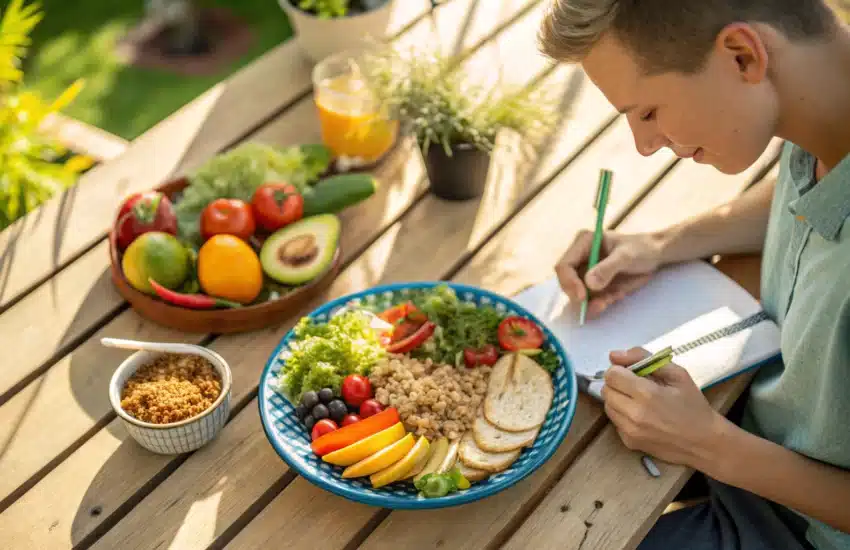 personne qui mange sainement pour relancer son metabolisme