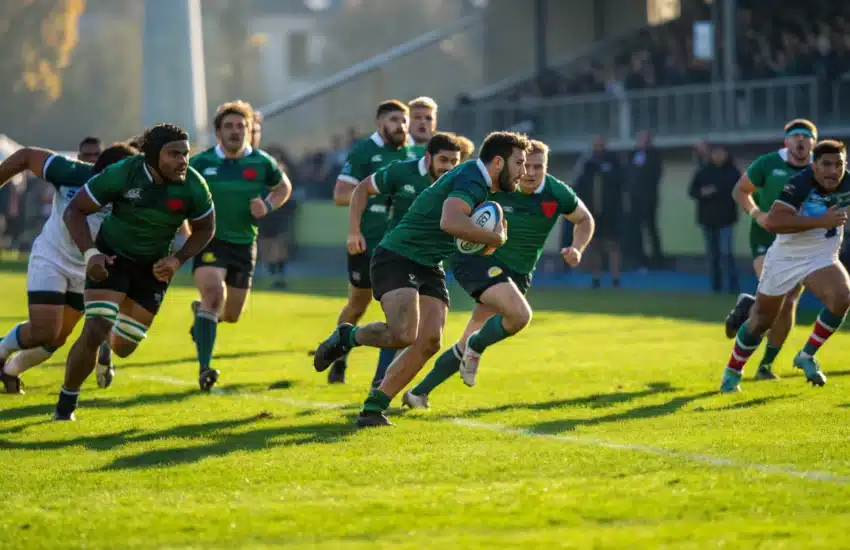 une équipe de rugby