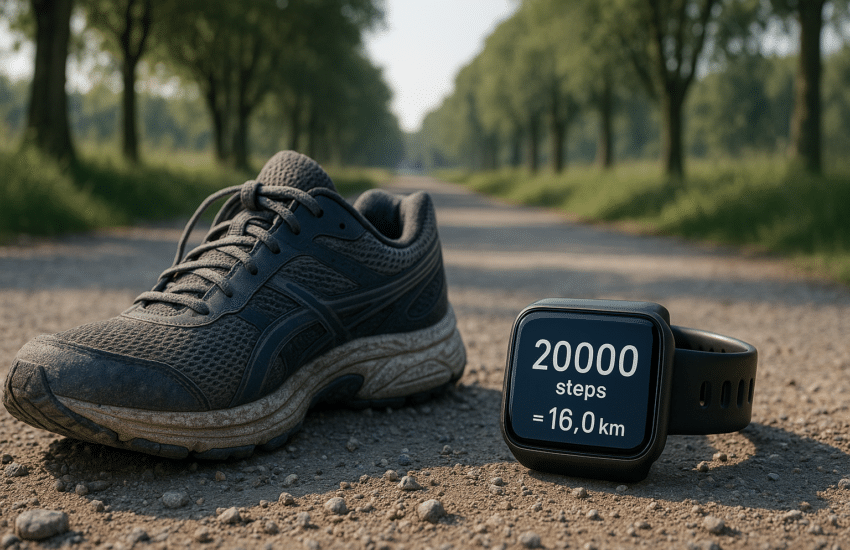 20 000 pas en km